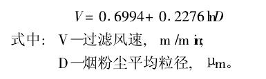 脈沖袋式除塵器過(guò)濾風(fēng)速的確定